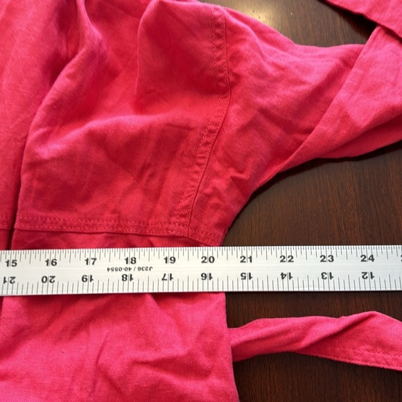 Calson‎  NWT Cherry Red Chateaux Linen Blend Belted Jacket - Picture 9 of 12